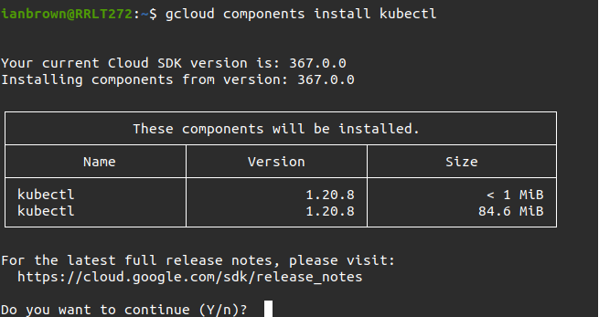 kubectl Installed